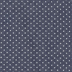 Tela Jean ligera Lunares Blancos 2mm | Telas Lobo
