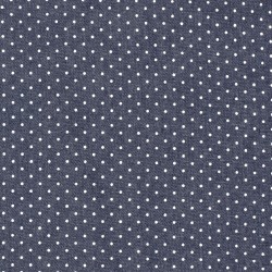 Tecido Jeans leve de Bolinhas Brancas 2mm | Tecidos Lobo