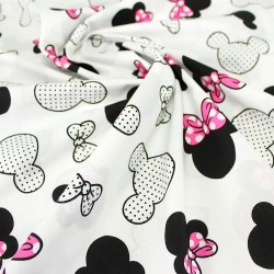 Minnie Mouse Fabric Fuchsia Bow Large Head | Wolf Fabrics