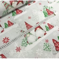 Tela de Navidad - Tazas rojas y verdes Nikita Loup