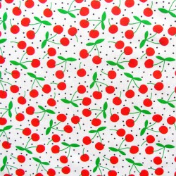 Tissu Coton Cerise | Tissus Loup