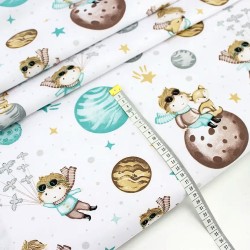 Tessuto Cotone Piccolo Principe Sfondo Bianco | Tessuti Lupo