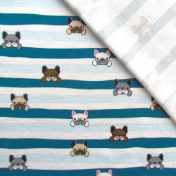 French Terry Bulldog Fabric | Wolf Fabrics