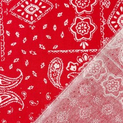 Tela de algodón Bandana Roja Clásica | Telas Lobo