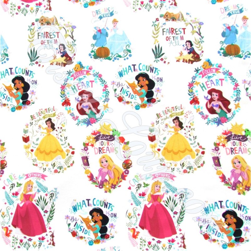 Stoff Disney princesses weißer hintergrund | Wolf Stoffe