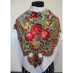 Pink Russian shawl  White...