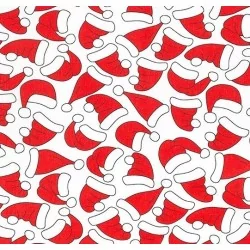 Tela de algodón Tazas de Santa Claus Nikita Loup