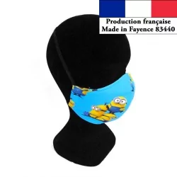 Máscara de proteção Minions design moderno reutilizável AFNOR | Tissus Loup