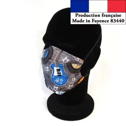 Roll Roll Ro Turquois Protection Mask e Turquois e Diseño de moda Reutilizable Afnor Nikita Loup