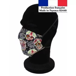 Masque protection Tête de Mort réutilisable AFNOR Nikita Loup