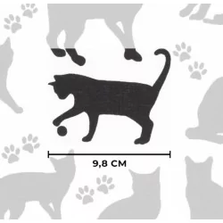 Tecido Gatos e Patas de Gato Fundo Branco | Tissus Loup