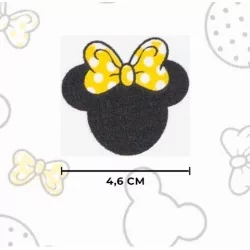 Tissu Minnie-Mickey-Mouse Petite Tête Nœud Papillon Jaune Nikita Loup