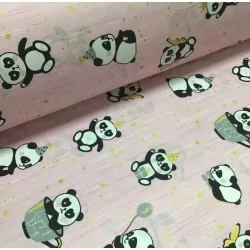 Tissu Coton Panda Nikita Loup
