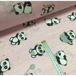 Tecido de Algodão Panda | Tissus Loup