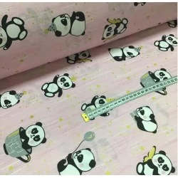 Tessuto di Cotone Panda | Tissus Loup