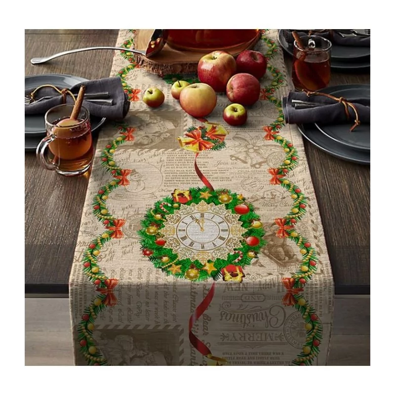 Kerstkroon tafelpad | Wolf Stoffen