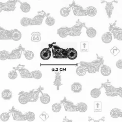 Harley Motorrad Baumwollgewebe Weißer Hintergrund Nikita Loup