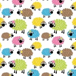 Tela de algodón de oveja colorida Nikita Loup