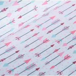 Katoenen stof roze pijlen Nikita Loup