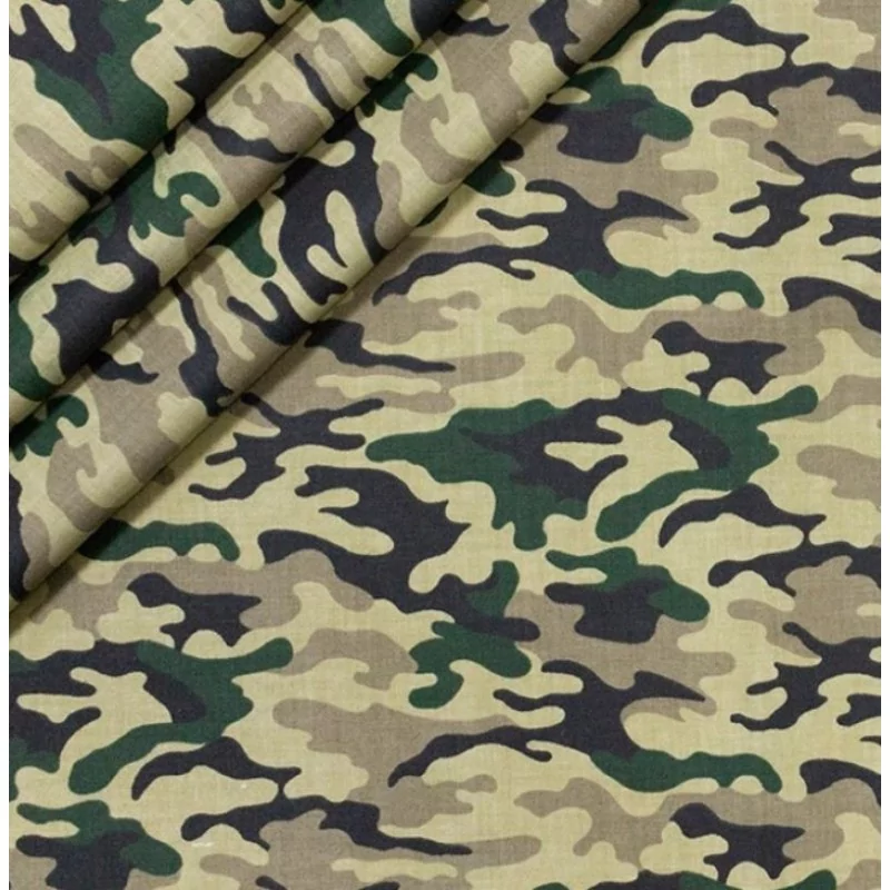 Tissu Coton Camouflage Militaire Nikita Loup