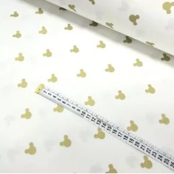 Golden Mickey-Mouse fabric Coton Nikita Loup