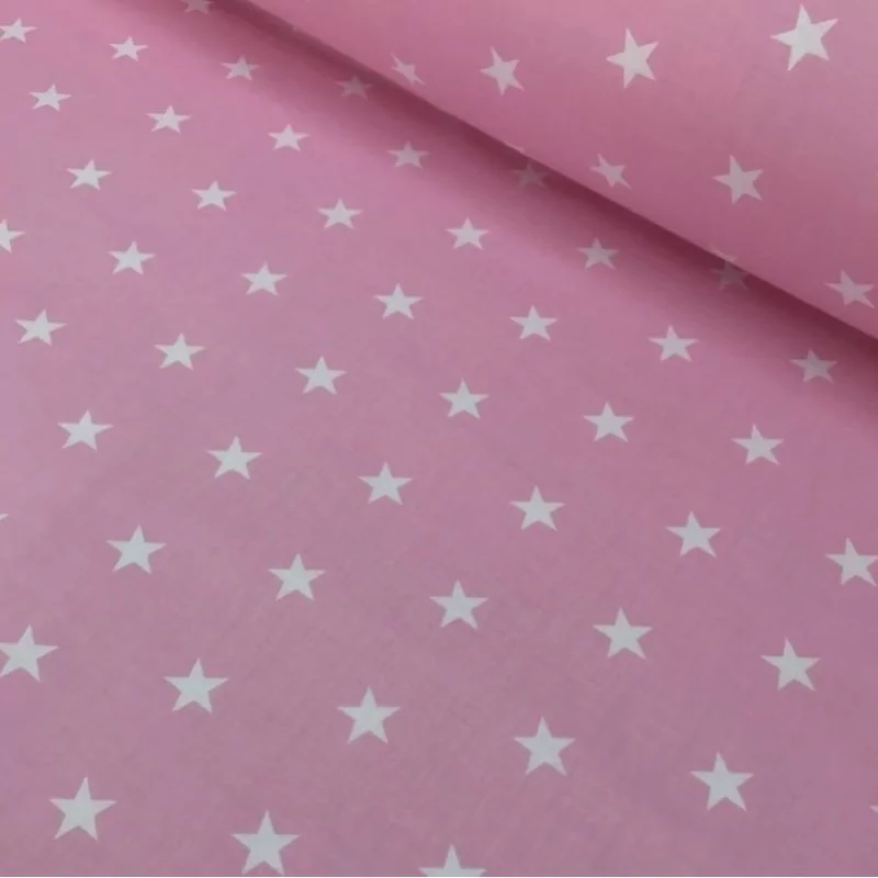 Weißer Sterne Baumwollgewebe rosa Hintergrund Nikita Loup
