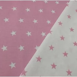 Weißer Sterne Baumwollgewebe rosa Hintergrund Nikita Loup