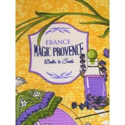 Torchon Magic Provence tissu nid d'abeille Nikita Loup