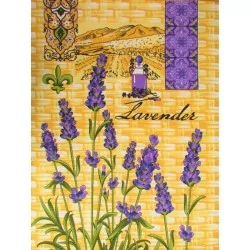 Tea Towel Lavander Honeycomb Fabric | Wolf Fabrics