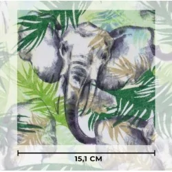 Elephant in the Jungle fabric Cotton Nikita Loup