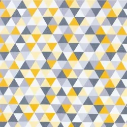 Gelbe und graue Pyramiden aus Baumwollstoff Nikita Loup