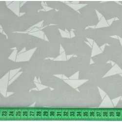 Tissu Coton Oiseaux Origami Nikita Loup