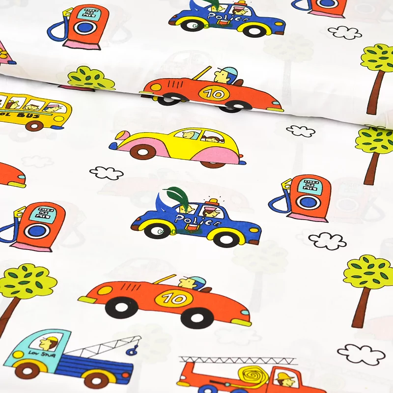 Fabric Cotton Multicolored Vehicles Nikita Loup