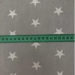 White Star Cloth Grey Cotton Background | Wolf Fabrics