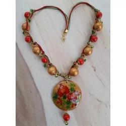 Collier peint à la main en...