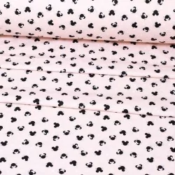 Minnie & Mickey-Mouse fabric Cotton Light Salmon background Nikita Loup