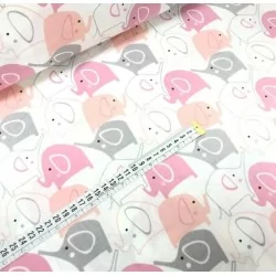 Tel d algodó d elefant ros | Telas Lobo
