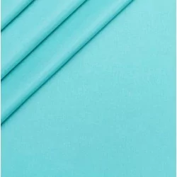 Tissu turquoise en coton Nikita Loup