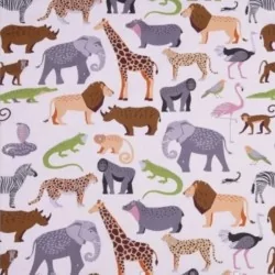 Exotic Animals Fabric Cotton Nikita Loup