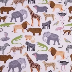Fabric Exotic animals Jungle Savannah