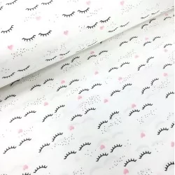 Fabric Eyelashes and hearts