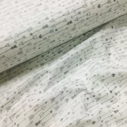 Tecido de Flechas Prateadas