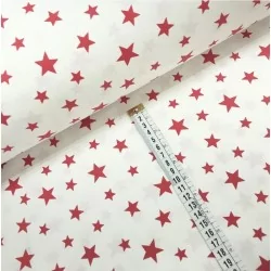 Red Stars Fabric Cotton | Wolf Fabrics