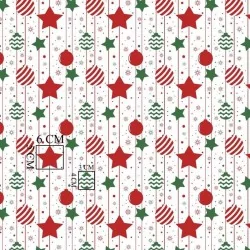 Tel d algodó Bola d Navida estrella | Telas Lobo