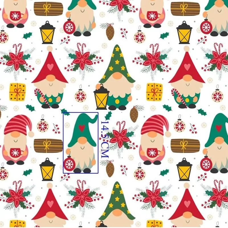 Tessuto di Cotone Elfi di Natale | Tissus Loup