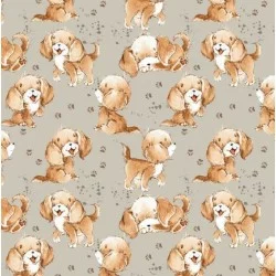 Cotton Fabric Small Beige Dog Or Cavalier King Charles Spaniel.Agrees with the clear caramel.
Nikita Loup