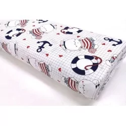 Marine Teddy Bear Fabric Cotton | Wolf Fabrics