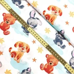 Cat Rabbit Dog and Teddy Bear Fabric Cotton | Wolf Fabrics