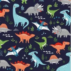 Fabric Jersey Little Dinosaurs Nikita Loup