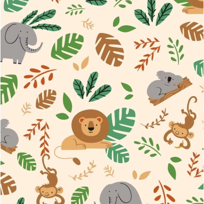 Fabric Jersey Jungle Animals NikitaLoup